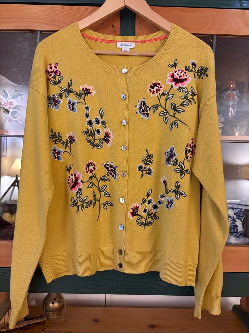 Sundance Goldenrod/Chartreuse Embroidered Cardigan